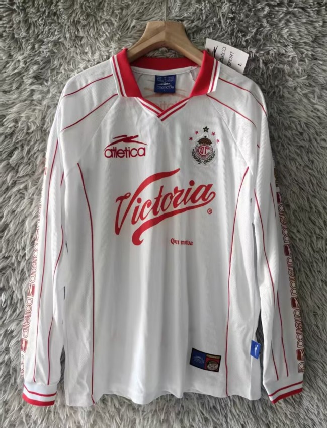 1999-2000 Toluca Away Long Sleeve Retro Soccer Jersey