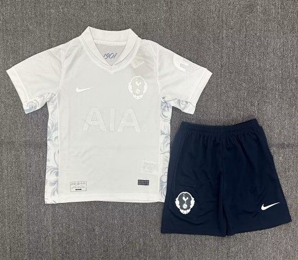 25-26 TOT White Commemorative Edition Kids Soccer Jersey