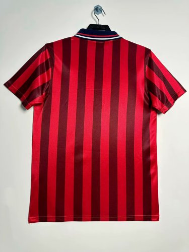 1998 England Away Red Retro Soccer Jersey