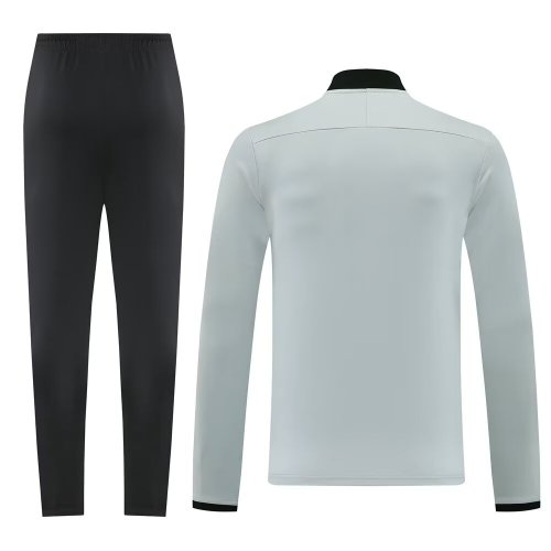 25-26 High Quality Half Pull Tracksuit— Grey灰色