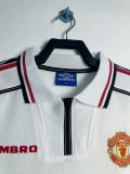 1998 Man Utd Commemorative Edition Long sleeves Retro Soccer Jersey