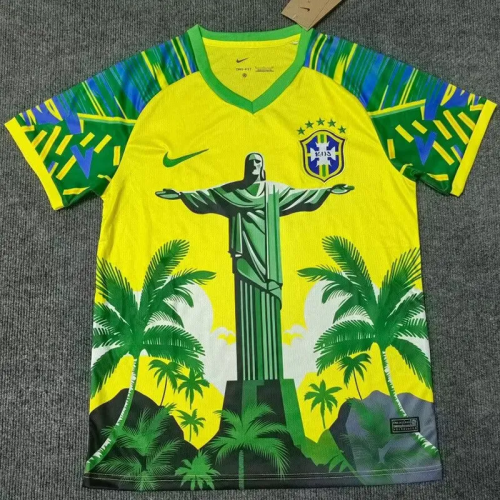 25-26 Brazil Yellow Green Special Edition Training shirts  (黄袖口)
