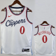 24-25 Clippers WESTBROOK #0 White City Edition Home Top Quality Hot Pressing NBA Jersey