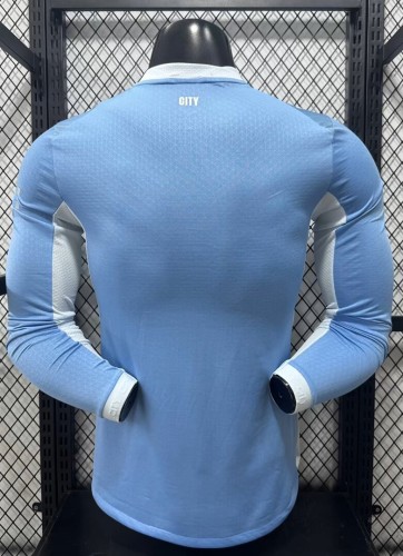 26-27 Man City Home Long Sleeve Player Version Soccer Jersey (长袖球员)