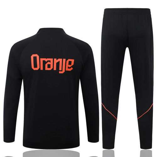 26-27 NetherIands High Quality Half Pull Tracksuit
