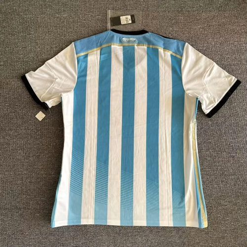 2014 Argentina Home Player Version Retro Soccer Jersey*球员