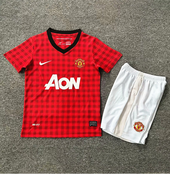 2002-2004 Man Utd Home Retro Kids Soccer Jersey