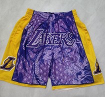 2024 Los Angeles Lakers Embroidery Top Quality NBA Pants 2024 Los Angeles Lakers Embroidery Top Quality NBA Pants