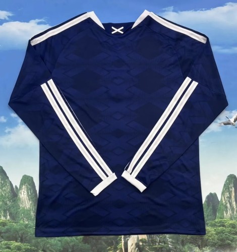 2026 World Cup Scotland Home Long Sleeve Fans Soccer Jersey (长袖)