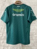 2024 F1 Aston New Pattern Short Sleeve Racing Suit（圆领）
