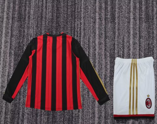2013-2014 ACM Home Long sleeves Retro Kids Soccer Jersey