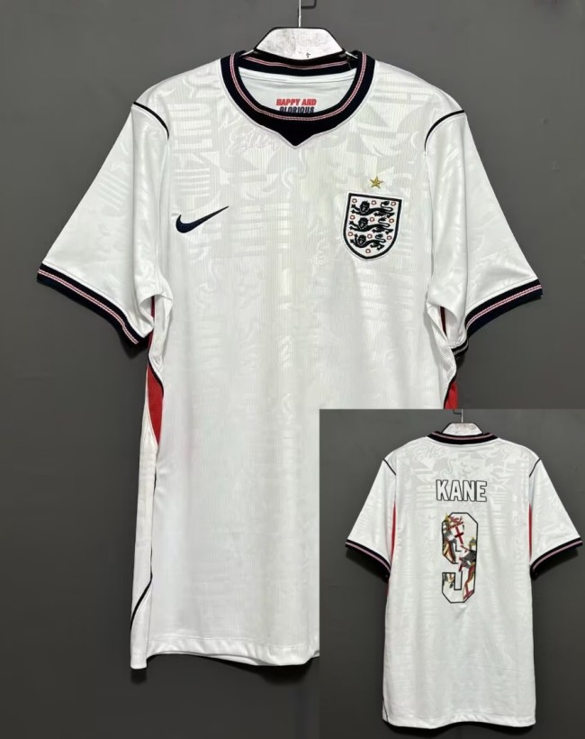 2026 England Embroidered Version Fans Soccer Jersey