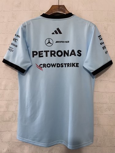 2026 F1 Benz New Pattern Short Sleeve Racing Suit