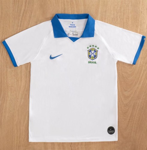 2019 Brazil Away Retro Soccer Jersey