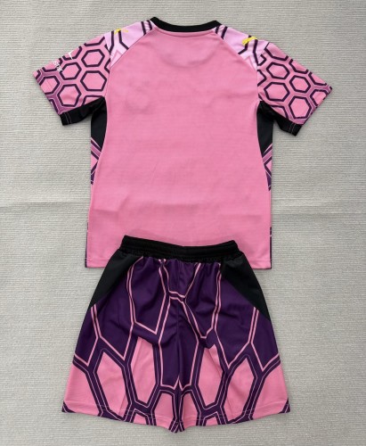 26-27 Dortmund Pink Goalkeeper Kids Soccer Jersey