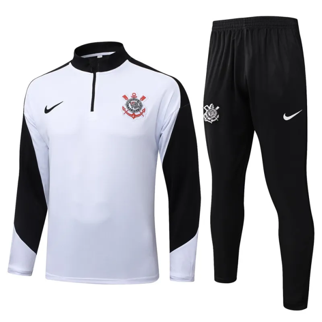 25-26 Corinthians High Quality Half Pull Tracksuit