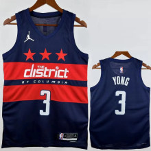 24-25 Wizards YONG #3 Royal blue Top Quality Hot Pressing NBA Jersey (Trapeze Edition)飞人版