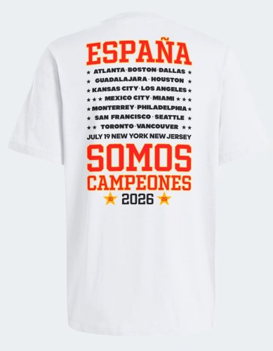26-27 Spain White High Quality Casual T-Shirt