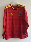 2026 World Cup Belgium Home Long sleeves Fans Soccer Jersey (长袖)