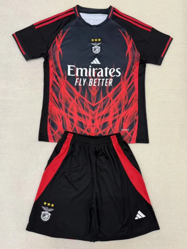 25-26 Benfica Black Concept Edition Kids Soccer Jersey 背后印广告