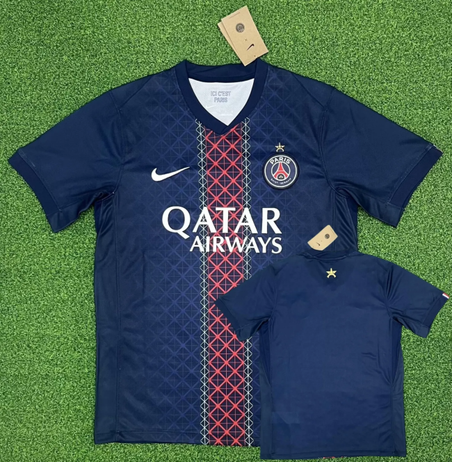 25-26 PSG Home Fans Soccer Jersey*带星 (With stars on the back)
