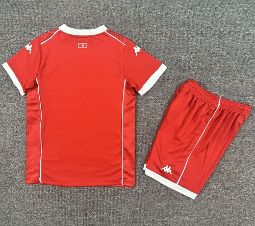 26-27 Tunisia Home Kids Soccer Jersey