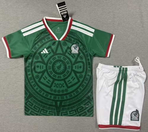 2026 World Cup Mexico Home Kids Soccer Jersey