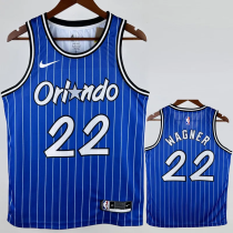 2018-2019 Magic WAGNER #22 Blue Retro Top Quality Hot Pressing NBA Jersey 2018-2019 Magic WAGNER #22 Blue Retro Top Quality Hot Pressing NBA Jersey