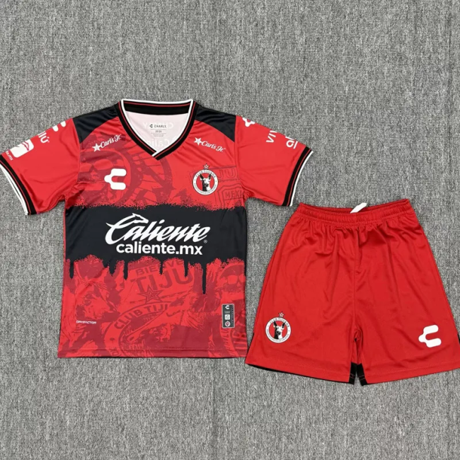 25-26 Tijuana Home Kids Soccer Jersey