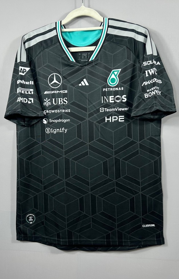 2026 F1 Benz New Pattern Short Sleeve Racing Suit