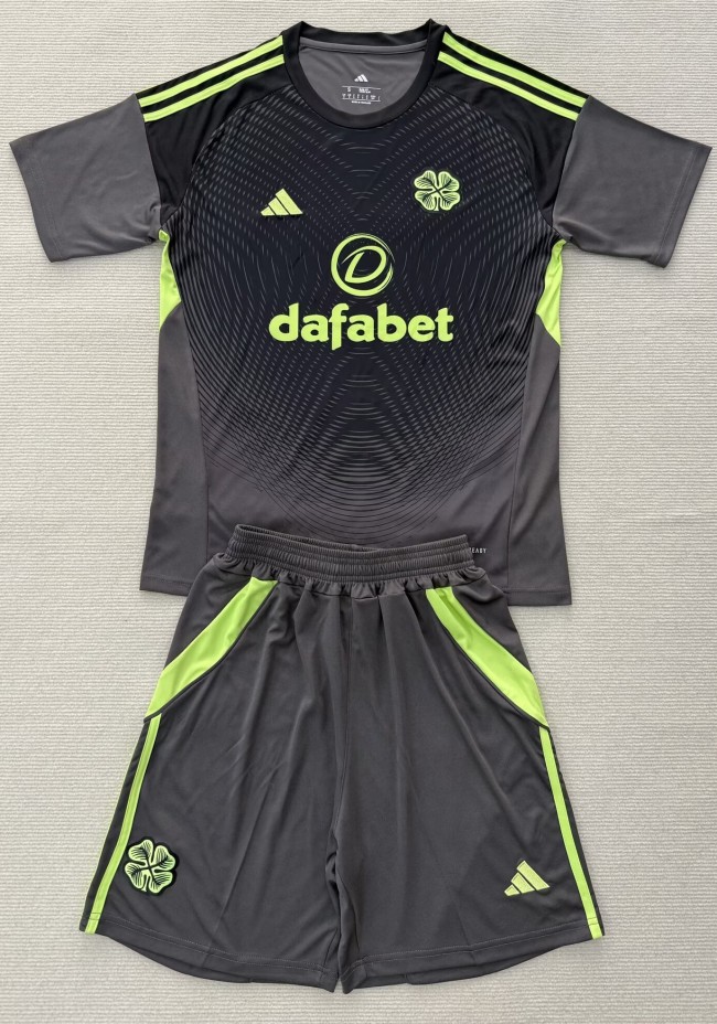 25-26 Celtic Gray Black Goalkeeper Adult Suit