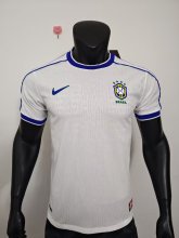 1998 Brazil White Player Version Retro Soccer Jersey