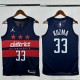 24-25 Wizards KUZMA #33 Royal Blue Top Quality Hot Pressing NBA Jersey (Trapeze Edition)飞人版