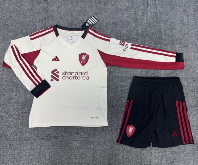 25-26 LIV Away Long Sleeve Kids Soccer Jersey  (长袖)