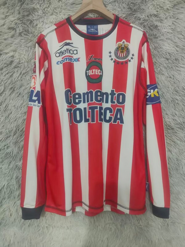 2002-2003 Chivas Home Long Sleeve Retro Soccer Jersey