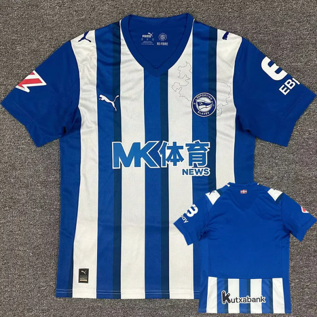 25-26 Alaves Home Fans Soccer Jersey