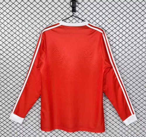 1977-1980 Nottingham Home Long Sleeve Retro Soccer Jersey