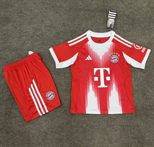 25-26 Bayern Home Special Edition Font Kids Soccer Jersey（儿童印特别版字体）