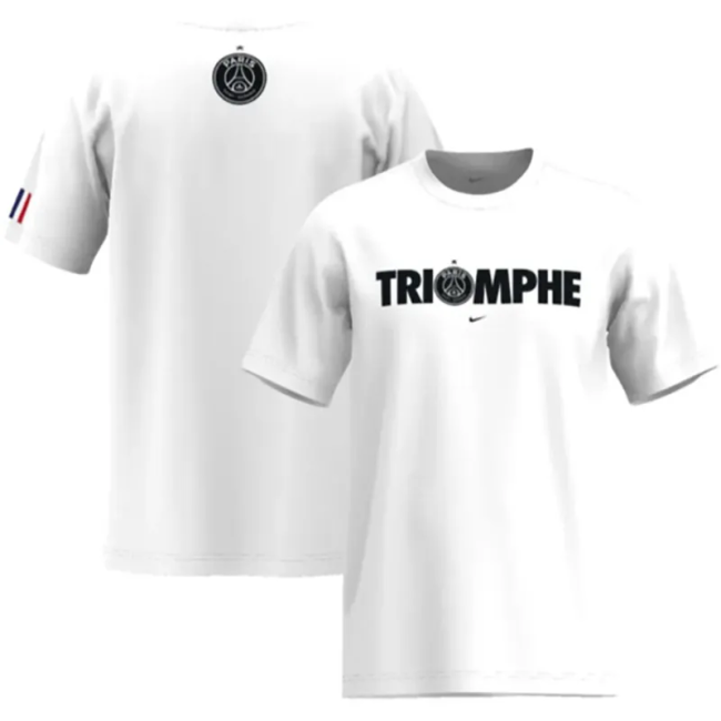 25-26 PSG White High Quality Casual T-Shirt #圆领