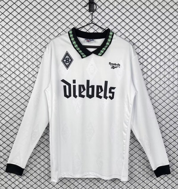 1995-1996 Monchengladbach Home Long Sleeve Retro Soccer Jersey