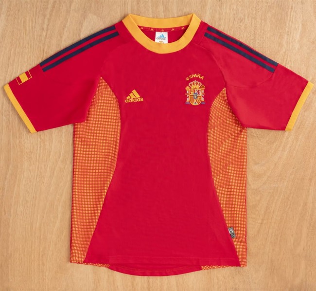 2002 Spain Home Retro Soccer Jersey