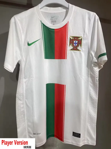 2010 Portugal Away Player Version Retro Soccer Jersey  *球员