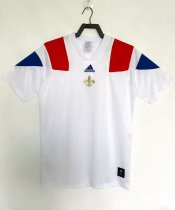 2020 France White Anniversary Edition Retro Soccer Jersey