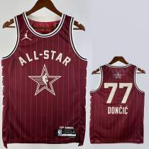 23-24 ALL-STAR DONCIC #77 Red Top Quality Hot Pressing NBA Jersey 23-24 ALL-STAR DONCIC #77 Red Top Quality Hot Pressing NBA Jersey
