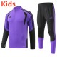 2026 AD Purple Kids Half Pull Tracksuit