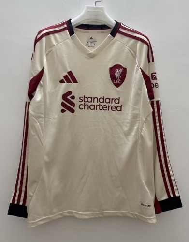 25-26 LIV Away Long Sleeve Fans Soccer Jersey