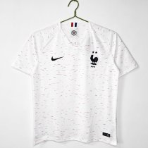 2018 France Away White Retro Soccer Jersey