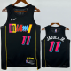 21-22 HEAT JAQUEZ JR. #11 Black City Edition Top Quality Hot Pressing NBA Jersey (圆领）