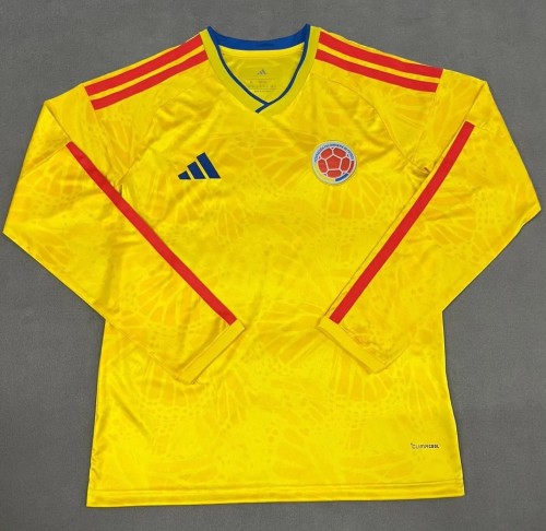 2026 World Cup Colombia Home Long Sleeve Fans Soccer Jersey (长袖)