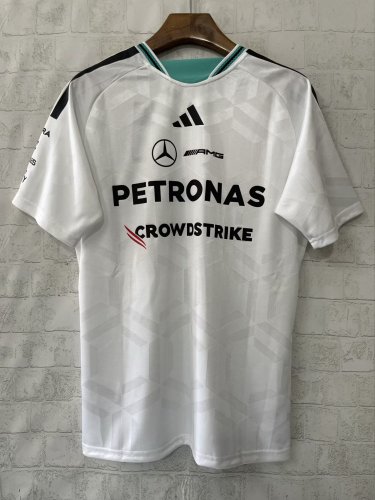 2026 F1 Benz New Pattern Short Sleeve Racing Suit